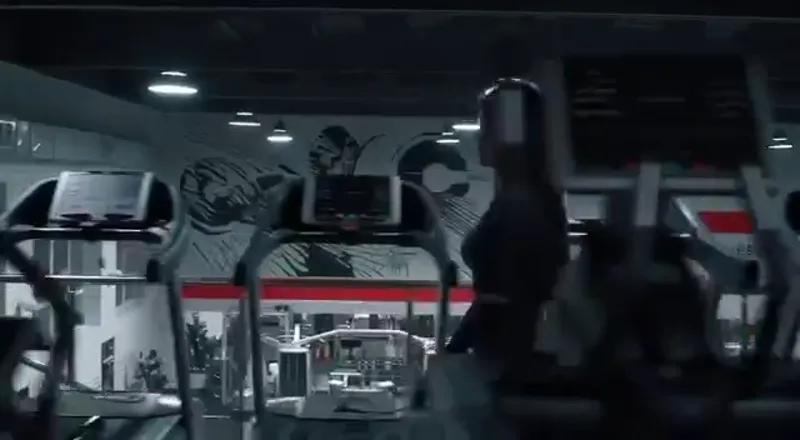 Still from a fitness club commercial
